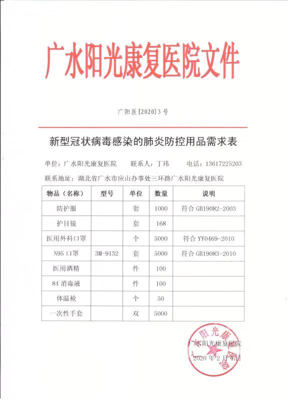 24湖北省广水阳光康复医院防护物资需求.jpg